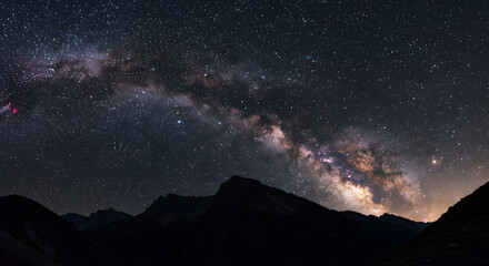 Milky Way Galaxy Shines Above Mountain Range in Stunning Nightscape