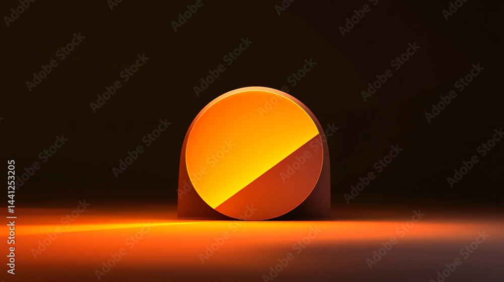 Poster stunning 3d abstract representation of a yellow egg with depth and shadow creating a captivating vis