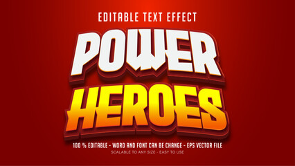 power heroes editable text effect © mawan02