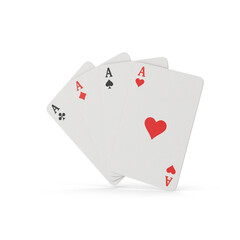 Poker four ace playing cards