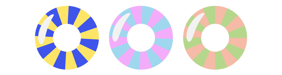 Obraz premium 浮き輪、ストライプ