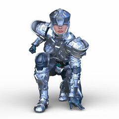 サイバーウーマン　3DCGレンダリング