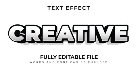 Black And White Text Effect Design