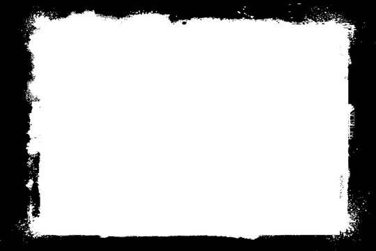 Black boarder - Hi Res black brush stroke frame isolated ink splatter set paint brush stroke kit vector ink splatter set paint brush stroke kit vector Grunge border texture background. Abstract PNG