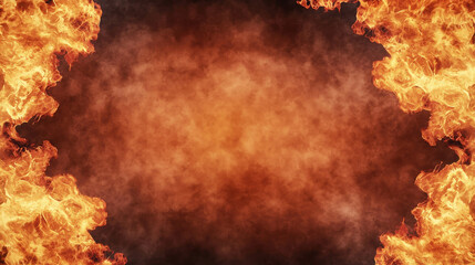 Fiery Background with Flames and Smoke for Dynamic and Intense Visual Projects