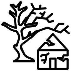 Devastation Outline Icon