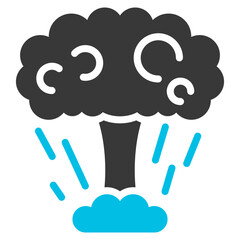 Destruction Glyph Blue Grey Icon