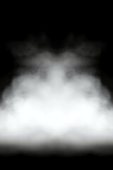 Naklejka premium Ethereal White Smoke on Black Background Creates Atmospheric and Dreamy Effect
