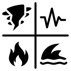 Disaster Glyph Icon