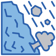 Landslide Blue White Icon