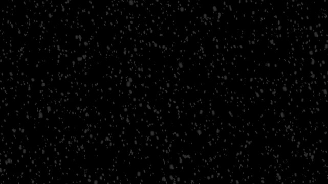 HD Animated Soft Snowfall on Black Background for Cozy Winter Holidays