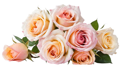 Fototapeta premium Delicate watercolor roses,aesthetic, delicate, romantic, rose, soft, arrangement, beauty, celebration, design, floral, flower, nature, background, bloom, blossom, spring, summer, artistic, artwork, 