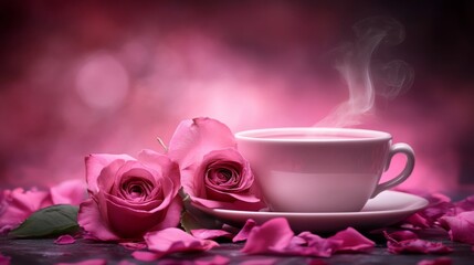 Pink Rose Tea - A Romantic Still Life