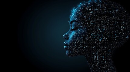 Digital Concept of Artificial Intelligence with Human Features