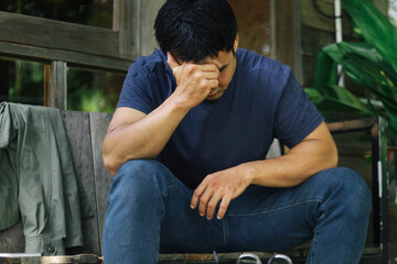 domestic,sad serious illness man.depressed emotion panic attacks alone sick people fear stressful crying.stop abusing violence,help person with health anxiety,thinking bad frustrated exhausted