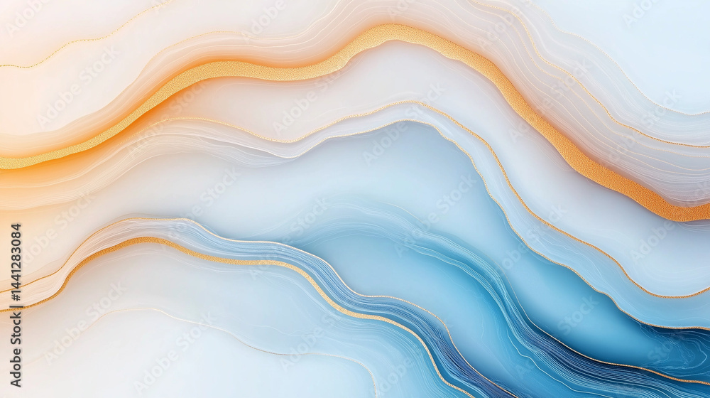 Poster abstract flowing colors: this image showcases an elegant display of swirling, fluid colors in a cont