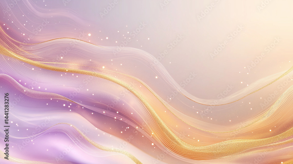 Poster abstract pastel waves: a serene and elegant backdrop with fluid forms and a palette of soft, dreamy 