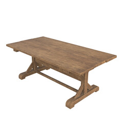 Tavern Table, 3d illustration isolated on white background