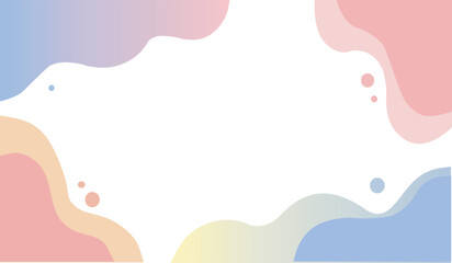Colorful Abstract Fluid Background with Soft Pastel Gradient Shapes