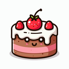 chocolate cake vector illustration