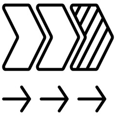 First Row Outline Icon