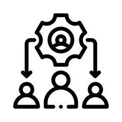 remote team line icon