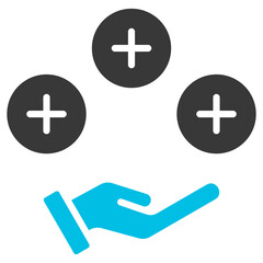 Benefit Glyph Blue Grey Icon