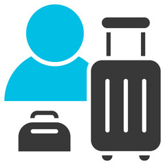 Guest Glyph Blue Grey Icon