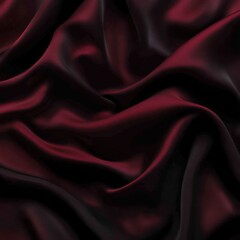 Fototapeta premium Dark red silk fabric drapes, luxurious texture, elegant background, design