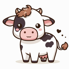 Fototapeta premium milk cow vector illustration