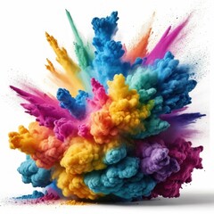 Fototapeta premium vector illustration of colorful powder explosion burst