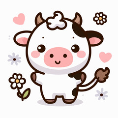 Fototapeta premium milk cow vector illustration