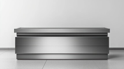 Sleek Aluminium Checkout Counter Design for Modern Retail Spaces with Realistic Photography
