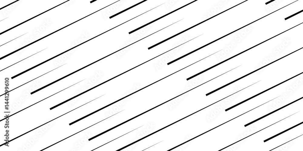 Wall mural abstract geometric pattern featuring black random diagonal lines on a white background. the design i