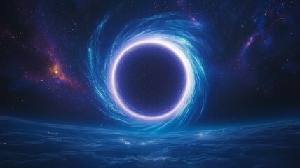 Glowing Portal In A Starry Galaxy