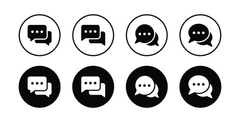 Chat Bubble Icon set. Chat, message, message, sms, chat, chatting, talk line icon vector illustration