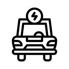 electric car line icon