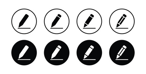Edit icon set. Pencil icon, sign up icon vector illustration