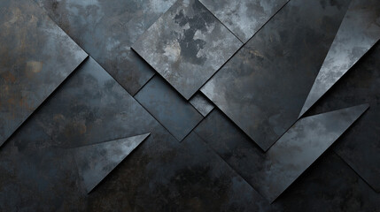 Rugged Textured with Dark Distressed Metal in Black