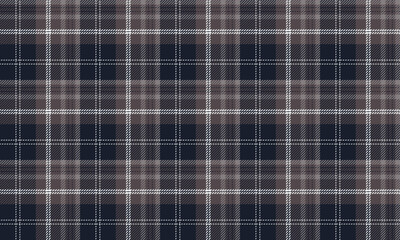 Seamless plaid pattern, navy, brown, white, suitable for designing clothes, skirts and pants, adding a touch of classic and stylish, vector illustration.