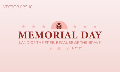 Memorial Day Eagle Emblem Land of the Free Tribute