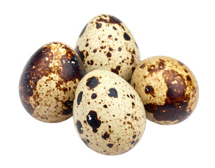 Quail eggs, isolated on transparent background