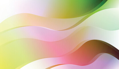 Template Abstract Background With Curves Lines. For Cover Page, Landing Page, Banner. Vector Illustration with Color Gradient.