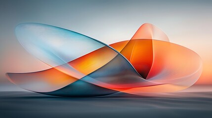 Naklejka premium Abstract translucent forms intertwining