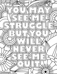 Gym-Motivational Quotes Coloring book Cover Pages