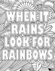 Obraz premium Gym-Motivational Quotes Coloring book Cover Pages