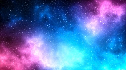 Vibrant Pink And Blue Cosmic Nebula Space Background