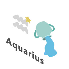アイソメトリックイラスト：水瓶座