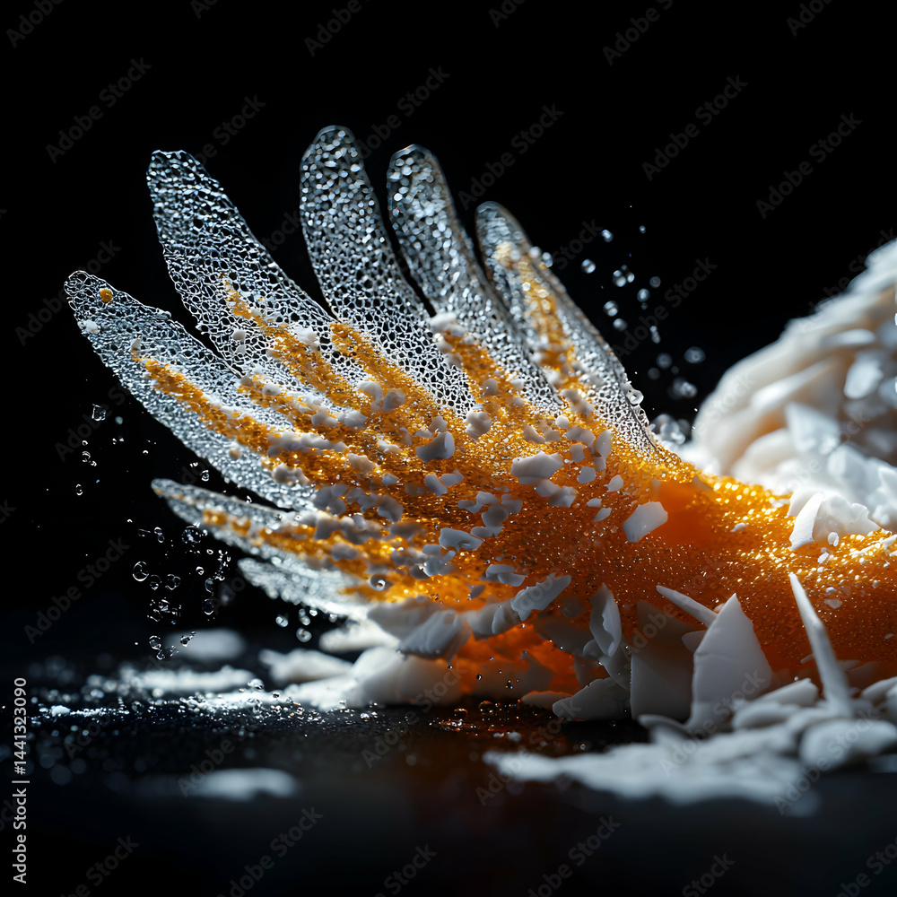 Poster abstract art with a close-up focus. an intriguing texture creates a surreal look perfect for digital