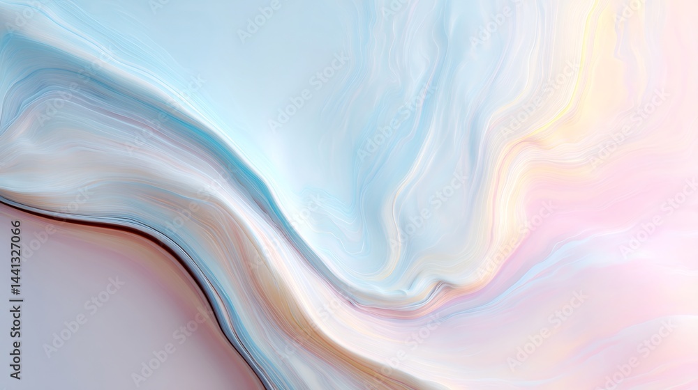 Poster fluid blend of pastel hues creating a serene abstract background design